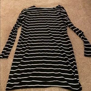 billabong dress small striped black and white